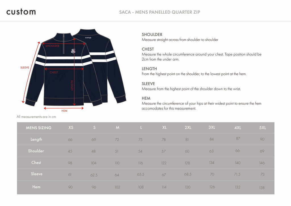 Mens Striped Quarter Zip Navy & White Emblem