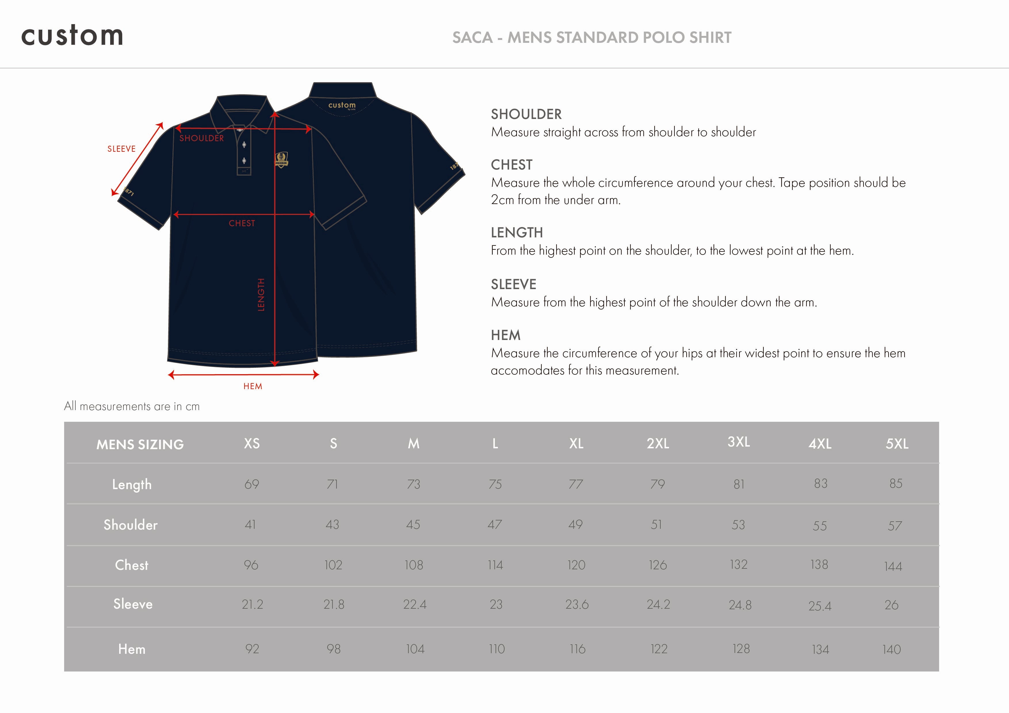 Mens Polo Shirt Navy & Gold Emblem