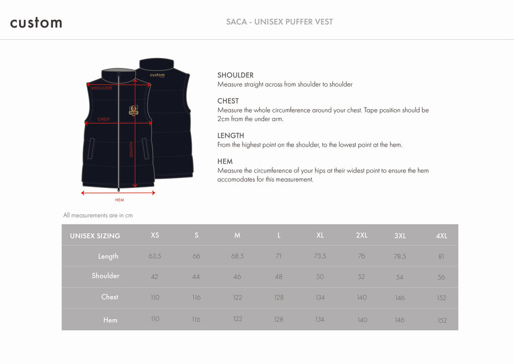 Unisex Puffer Vest Navy