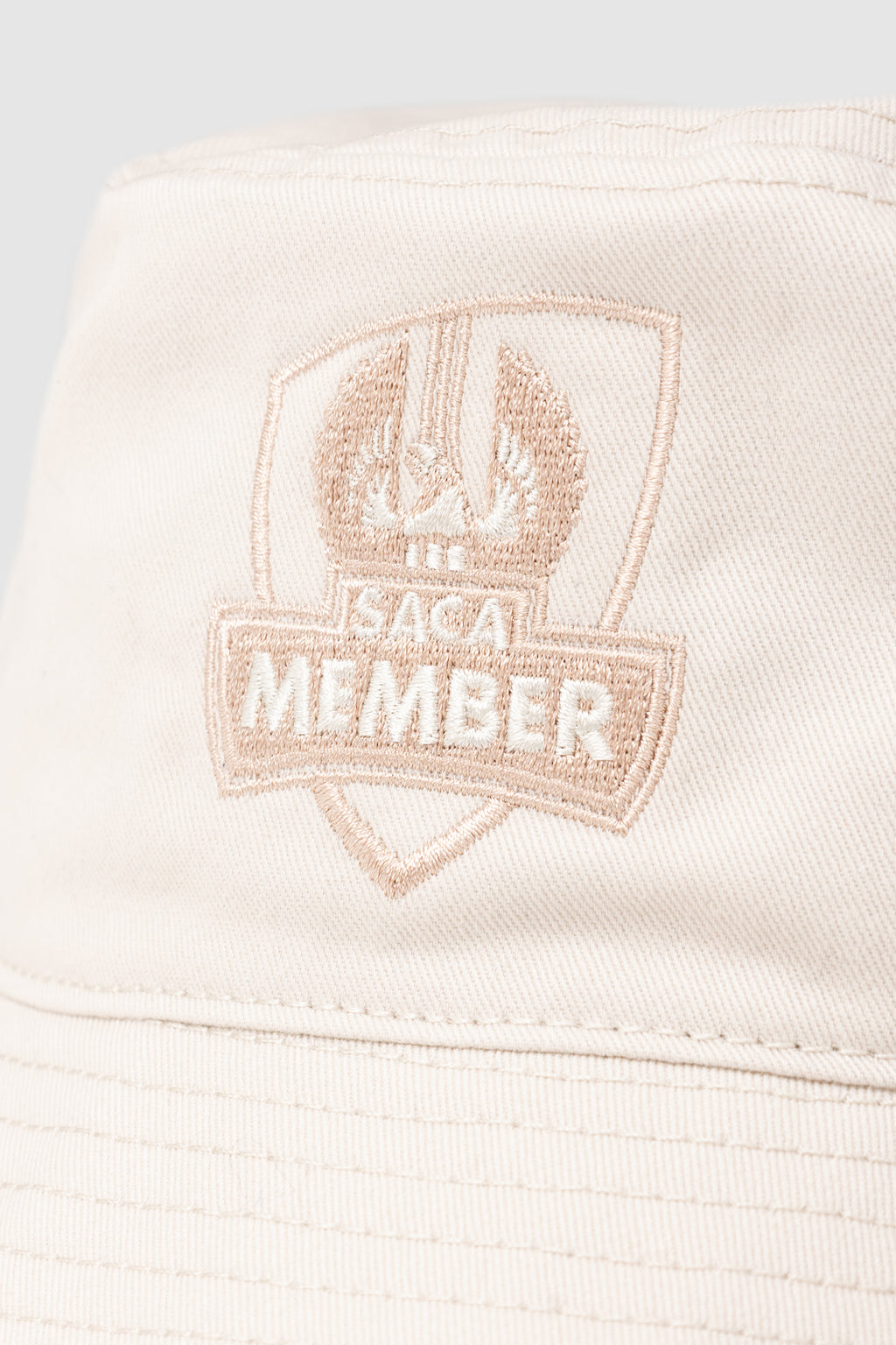 Embroidered Logo Bucket Hat Stone