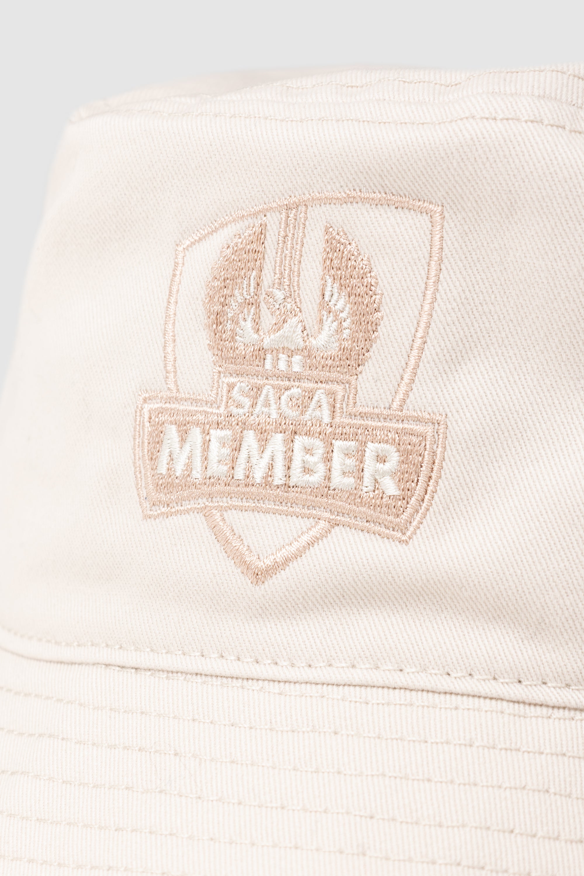 Embroidered Logo Bucket Hat Stone