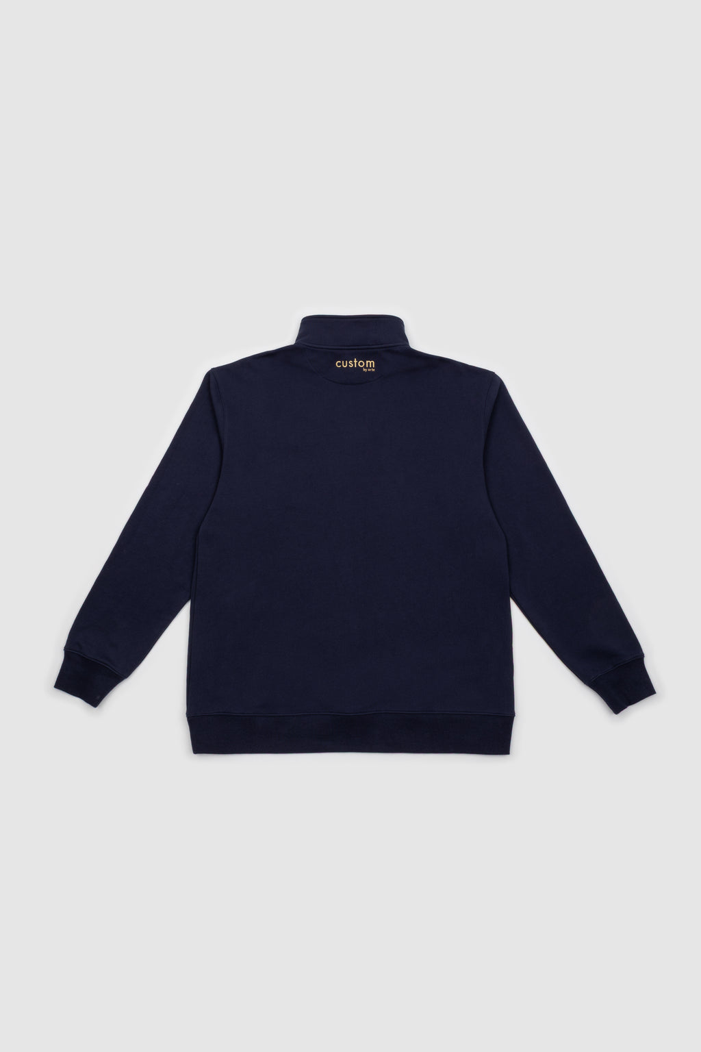 Mens Quarter Zips Navy & Gold Emblem