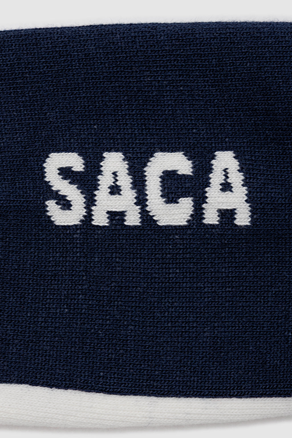 Ribbed Sports Socks White & Navy