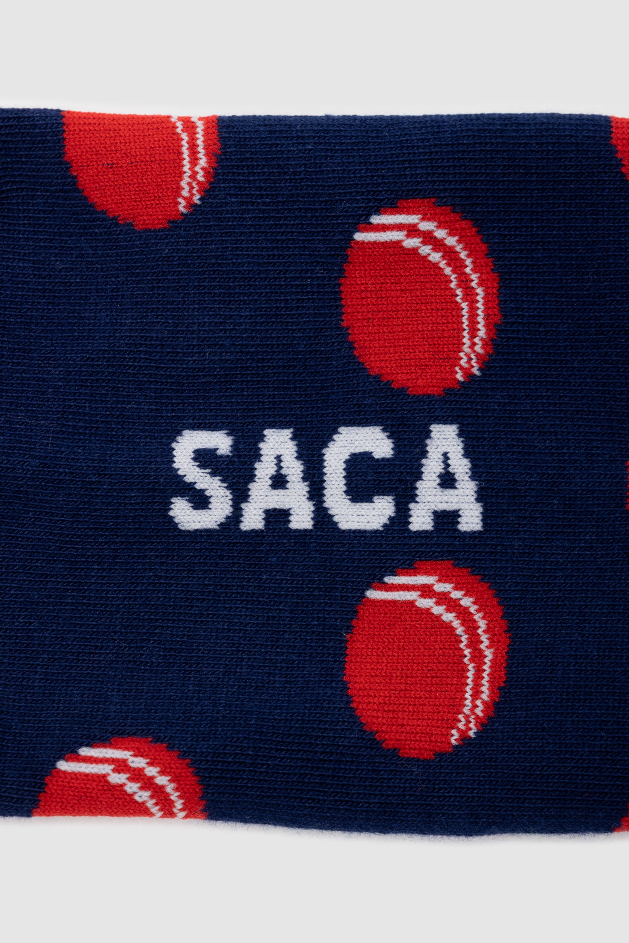 Cricket Ball Socks Navy & Red