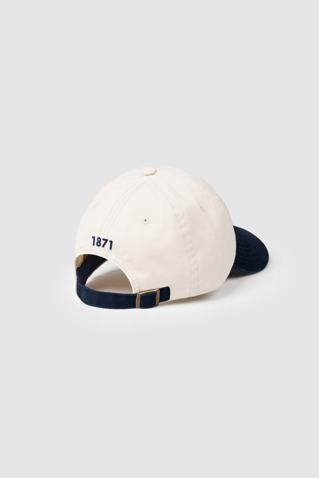 Two Tone Embroidered Logo Cap Stone & Navy