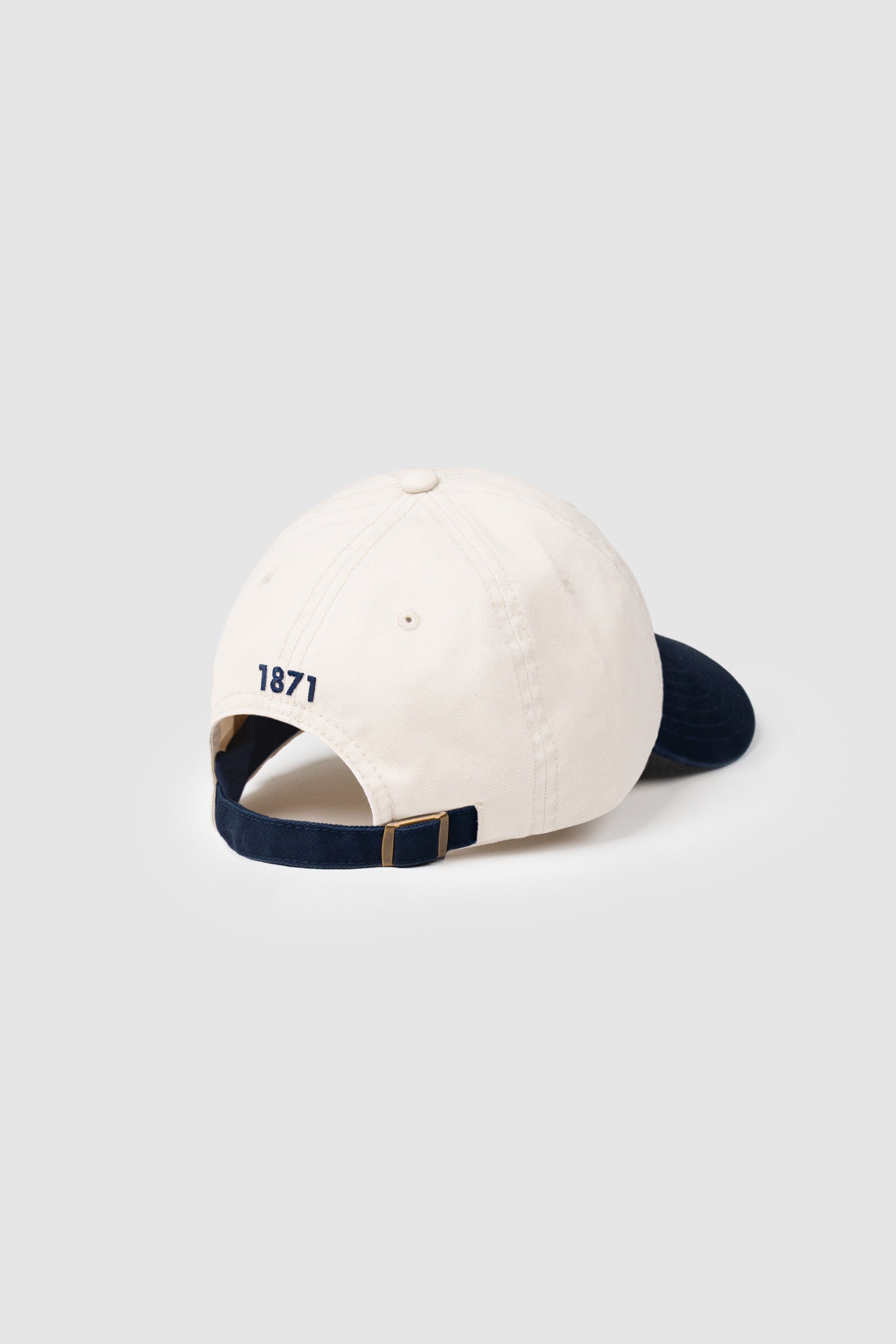 Two Tone Embroidered Logo Cap Stone & Navy