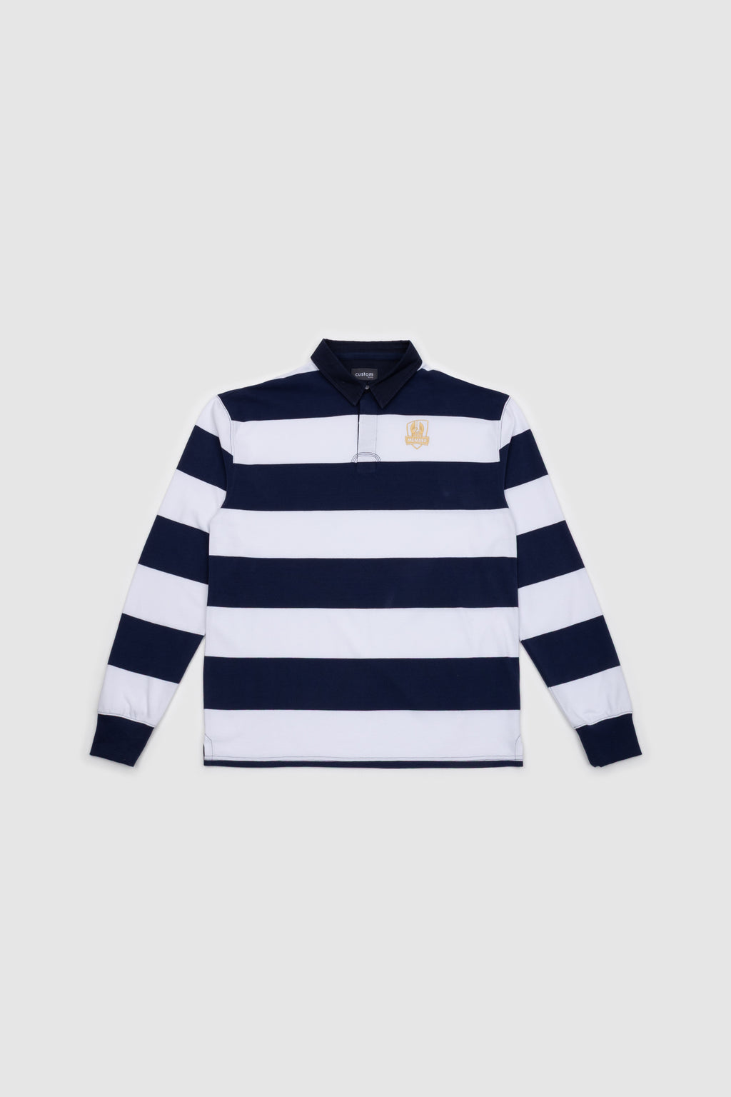 Unisex Rugby Navy & White Stripe