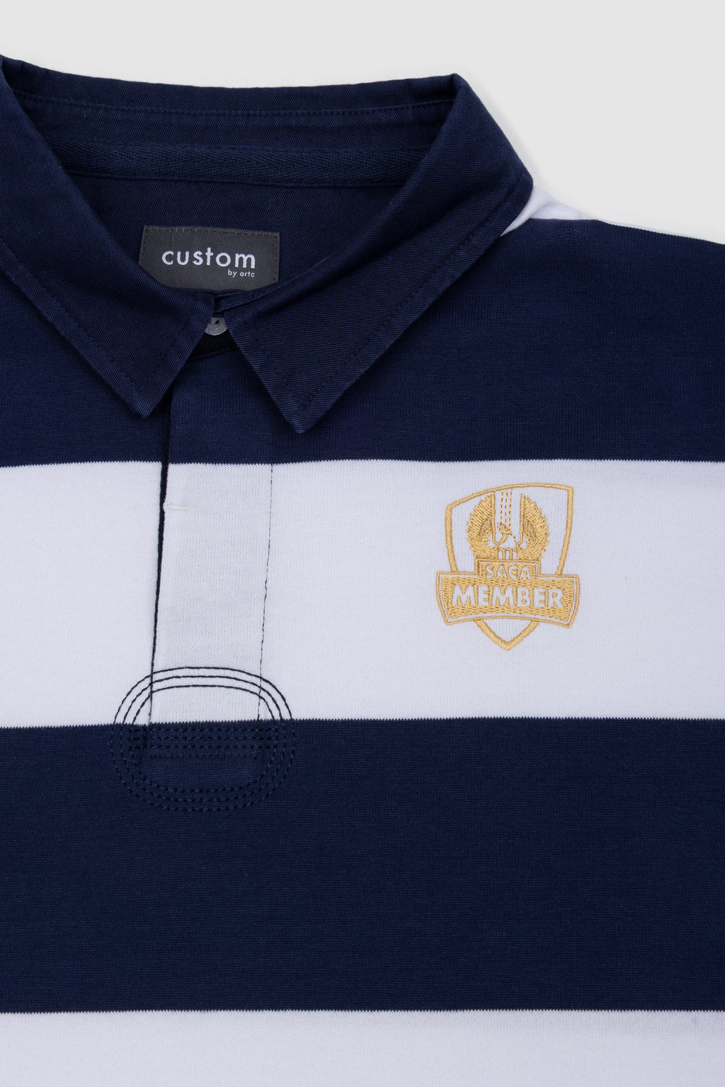 Unisex Rugby Navy & White Stripe