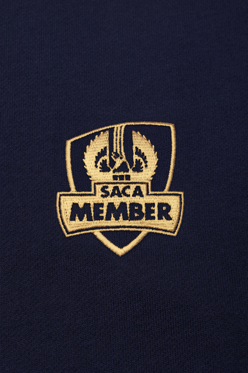 Women's Quarter Zip Navy & Gold Emblem