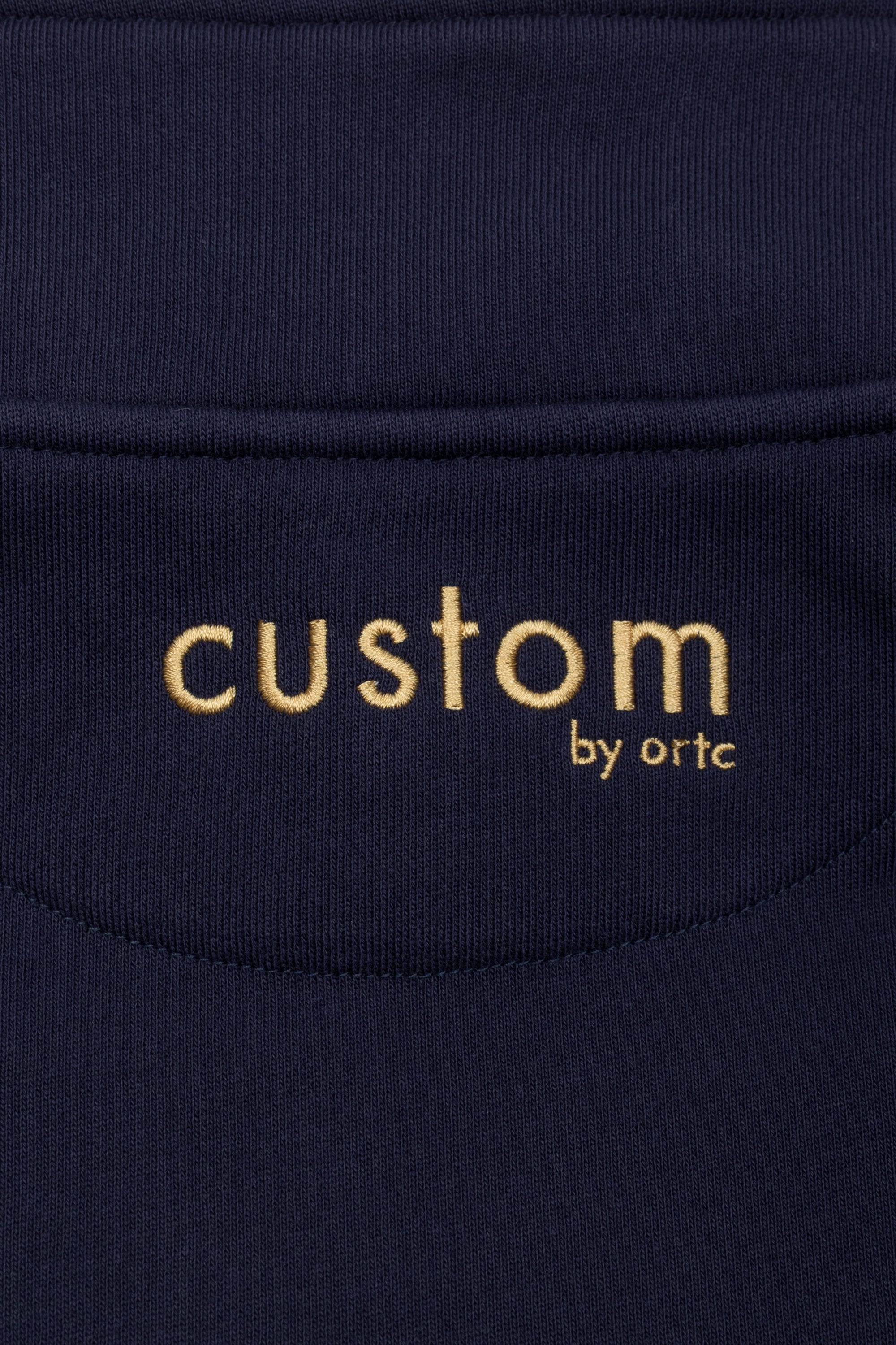 Women's Quarter Zip Navy & Gold Emblem